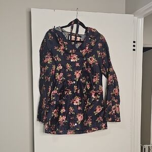 Mossimo Supply Co. Floral Jacket with Hood